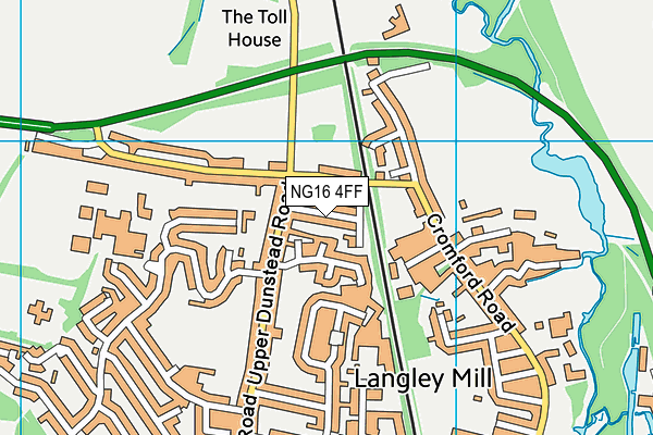 NG16 4FF map - OS VectorMap District (Ordnance Survey)