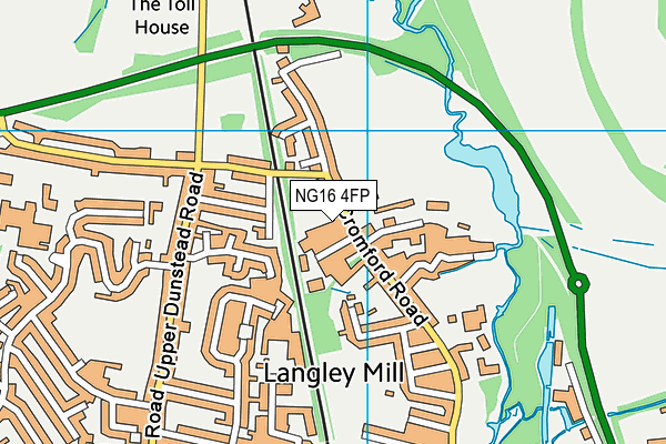 NG16 4FP map - OS VectorMap District (Ordnance Survey)