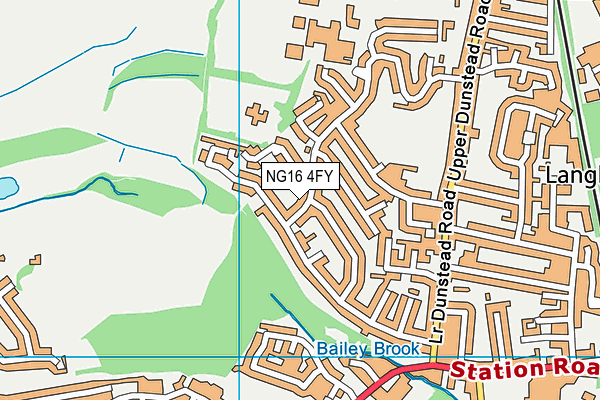 NG16 4FY map - OS VectorMap District (Ordnance Survey)