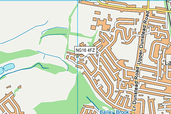 NG16 4FZ map - OS VectorMap District (Ordnance Survey)