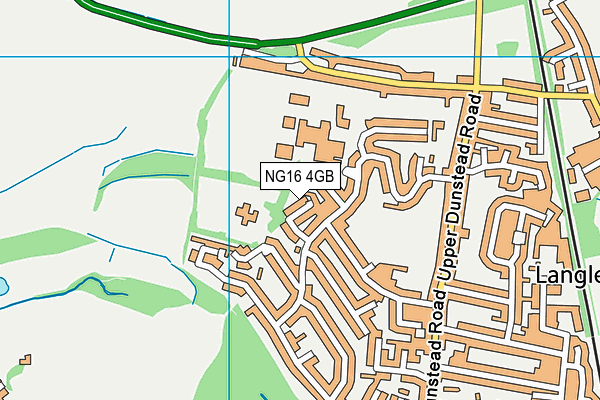 NG16 4GB map - OS VectorMap District (Ordnance Survey)