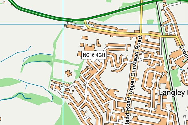 NG16 4GH map - OS VectorMap District (Ordnance Survey)