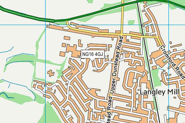 NG16 4GJ map - OS VectorMap District (Ordnance Survey)