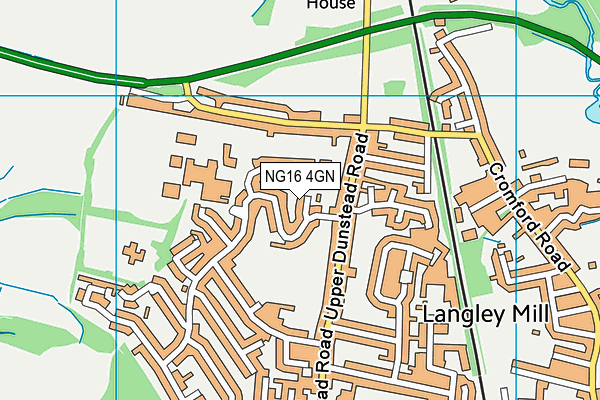 NG16 4GN map - OS VectorMap District (Ordnance Survey)