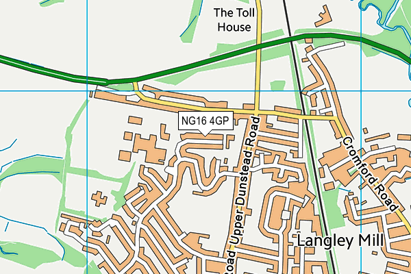 NG16 4GP map - OS VectorMap District (Ordnance Survey)