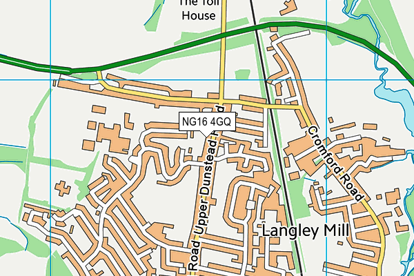 NG16 4GQ map - OS VectorMap District (Ordnance Survey)