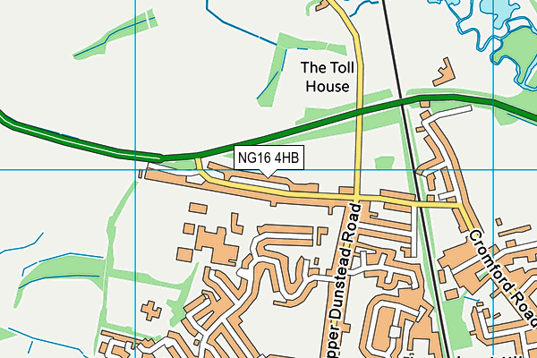 NG16 4HB map - OS VectorMap District (Ordnance Survey)