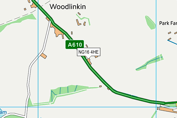 NG16 4HE map - OS VectorMap District (Ordnance Survey)