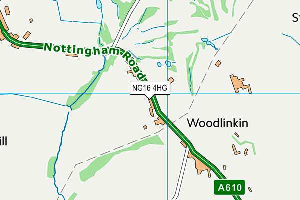 NG16 4HG map - OS VectorMap District (Ordnance Survey)