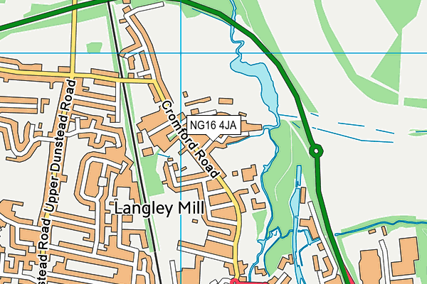 NG16 4JA map - OS VectorMap District (Ordnance Survey)