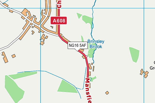 NG16 5AF map - OS VectorMap District (Ordnance Survey)