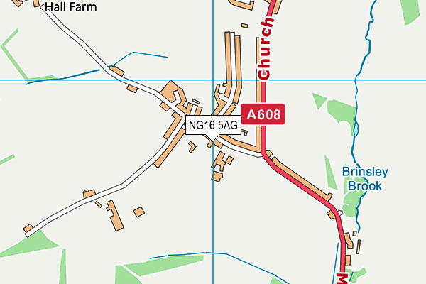 NG16 5AG map - OS VectorMap District (Ordnance Survey)