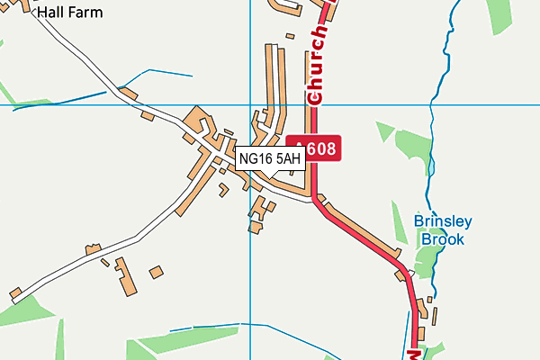 NG16 5AH map - OS VectorMap District (Ordnance Survey)