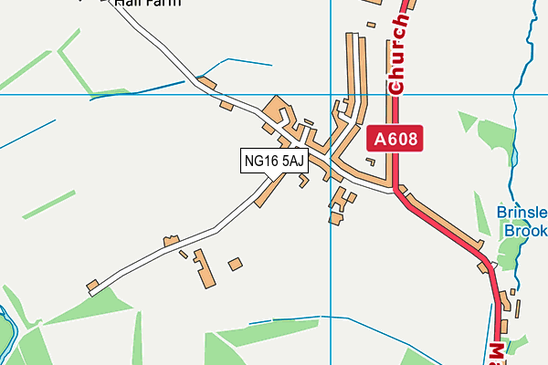 NG16 5AJ map - OS VectorMap District (Ordnance Survey)