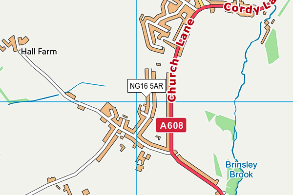 NG16 5AR map - OS VectorMap District (Ordnance Survey)