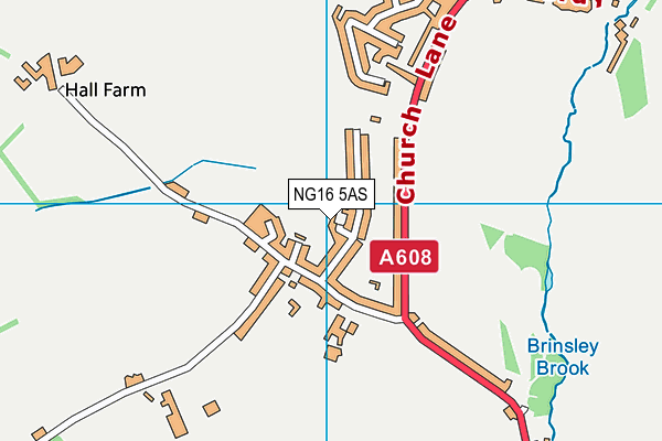 NG16 5AS map - OS VectorMap District (Ordnance Survey)