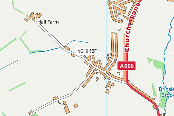 NG16 5BF map - OS VectorMap District (Ordnance Survey)