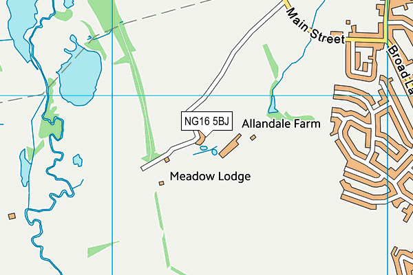 NG16 5BJ map - OS VectorMap District (Ordnance Survey)