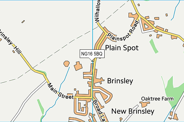 NG16 5BQ map - OS VectorMap District (Ordnance Survey)