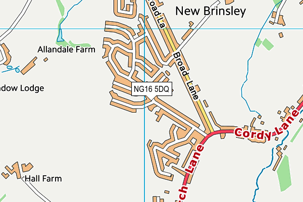 NG16 5DQ map - OS VectorMap District (Ordnance Survey)