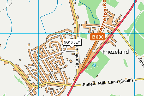 NG16 5EY map - OS VectorMap District (Ordnance Survey)