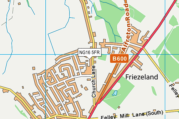 NG16 5FR map - OS VectorMap District (Ordnance Survey)