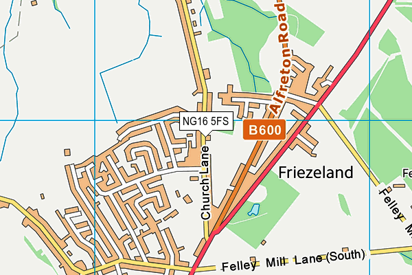 NG16 5FS map - OS VectorMap District (Ordnance Survey)