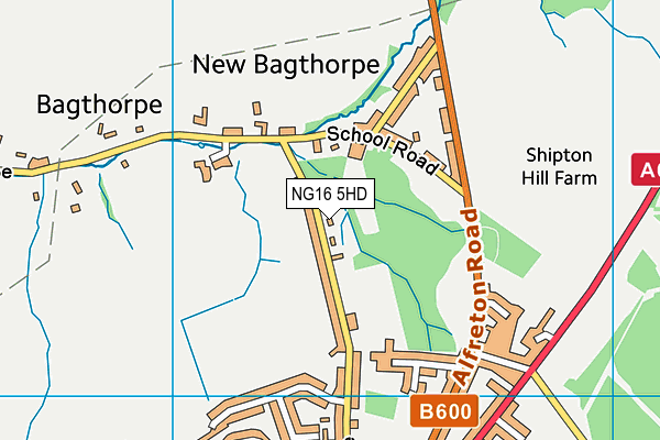 NG16 5HD map - OS VectorMap District (Ordnance Survey)