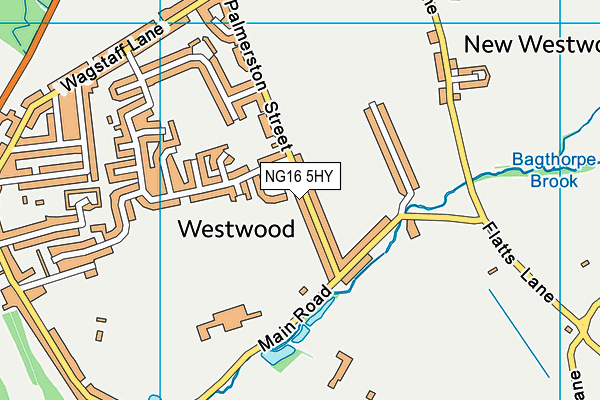 Westwood Recreation Ground map (NG16 5HY) - OS VectorMap District (Ordnance Survey)