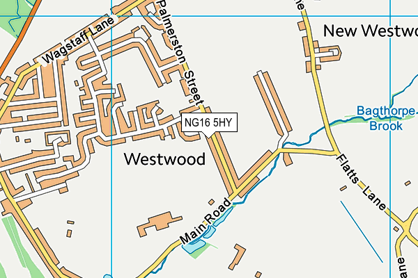 NG16 5HY map - OS VectorMap District (Ordnance Survey)