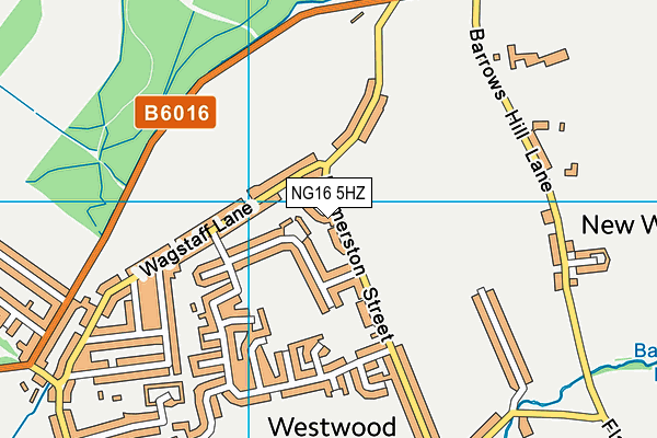 NG16 5HZ map - OS VectorMap District (Ordnance Survey)