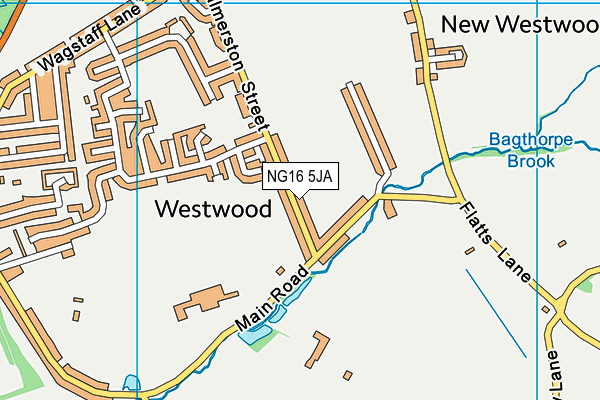 Westwood Infant and Nursery School map (NG16 5JA) - OS VectorMap District (Ordnance Survey)