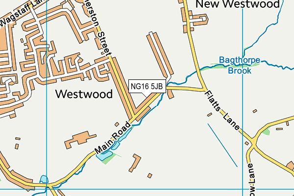 NG16 5JB map - OS VectorMap District (Ordnance Survey)