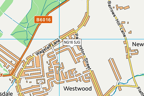 NG16 5JG map - OS VectorMap District (Ordnance Survey)