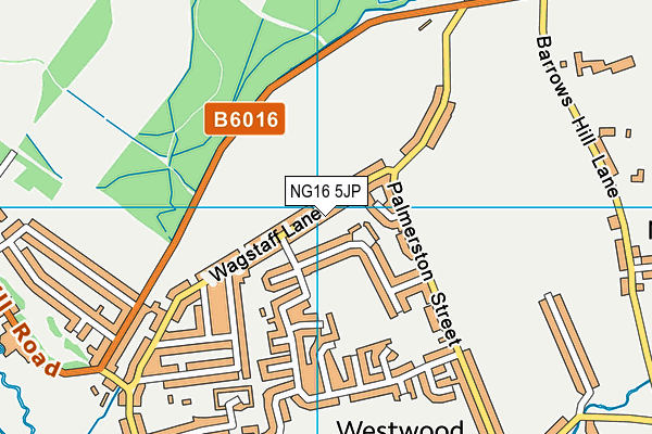 NG16 5JP map - OS VectorMap District (Ordnance Survey)