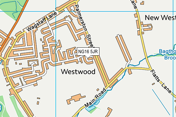 NG16 5JR map - OS VectorMap District (Ordnance Survey)