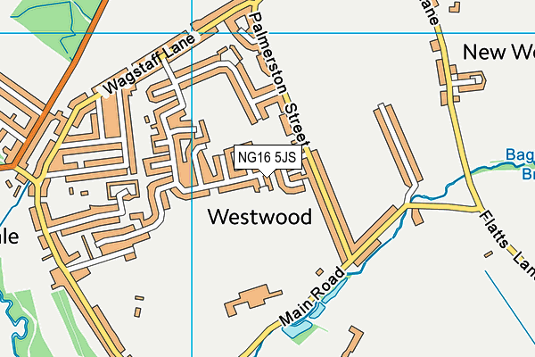 NG16 5JS map - OS VectorMap District (Ordnance Survey)