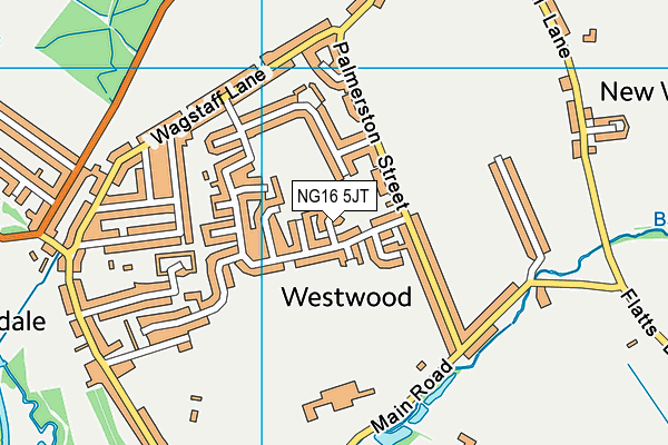 NG16 5JT map - OS VectorMap District (Ordnance Survey)