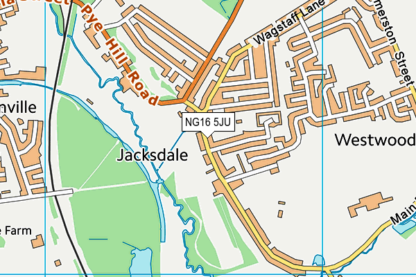 Jacksdale Primary And Nursery School map (NG16 5JU) - OS VectorMap District (Ordnance Survey)