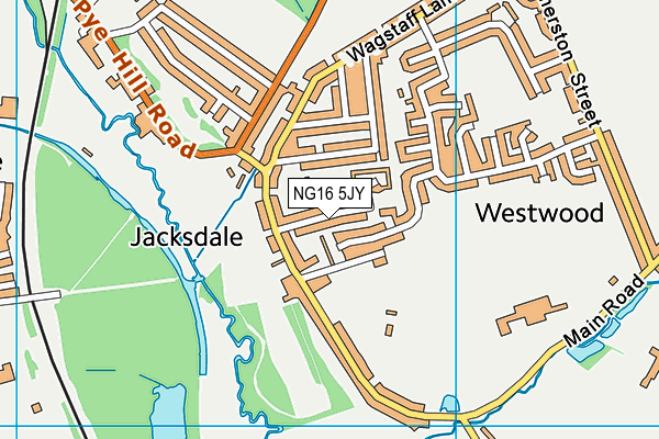 NG16 5JY map - OS VectorMap District (Ordnance Survey)