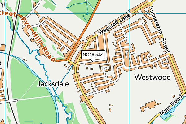 NG16 5JZ map - OS VectorMap District (Ordnance Survey)