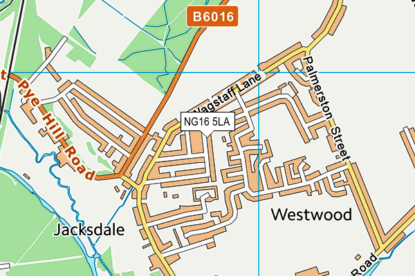 NG16 5LA map - OS VectorMap District (Ordnance Survey)