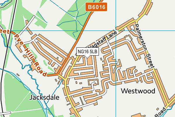 NG16 5LB map - OS VectorMap District (Ordnance Survey)