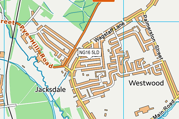 NG16 5LD map - OS VectorMap District (Ordnance Survey)