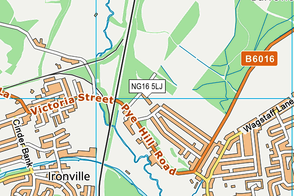 NG16 5LJ map - OS VectorMap District (Ordnance Survey)