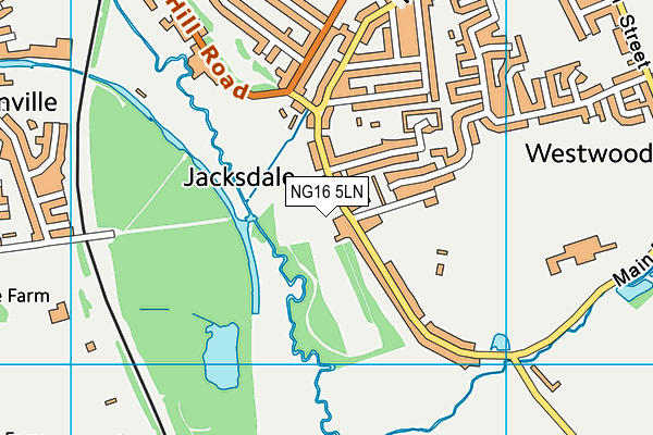 NG16 5LN map - OS VectorMap District (Ordnance Survey)