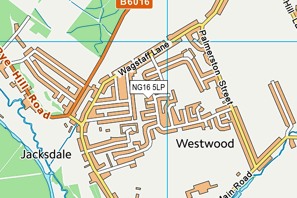 NG16 5LP map - OS VectorMap District (Ordnance Survey)