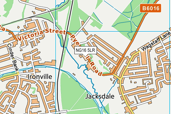 NG16 5LR map - OS VectorMap District (Ordnance Survey)