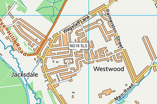 NG16 5LS map - OS VectorMap District (Ordnance Survey)