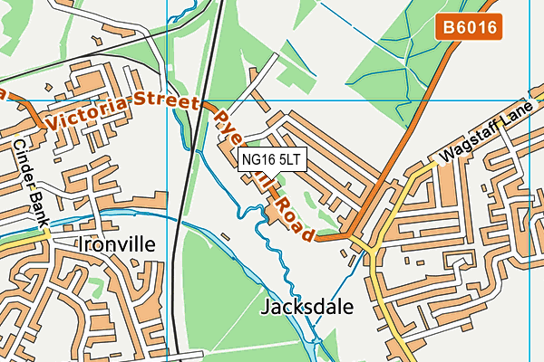 NG16 5LT map - OS VectorMap District (Ordnance Survey)